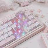 Cute Melody Theme Pastel Pink Keycap Set for Mechanical Keyboard | Kawaii Aesthetic Design – KeyArtisan®